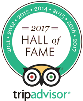 Tripadvisor Hall of Fame - Winner of Certificate of Excellence